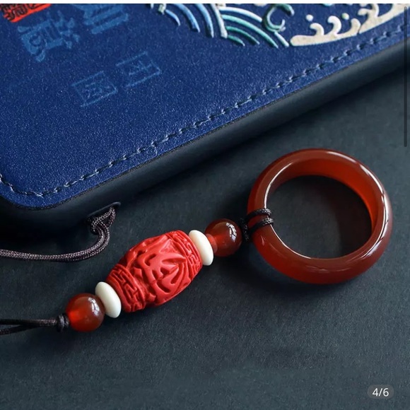 NWOT Mobile Phone Keychain Ring Black - Picture 4 of 5